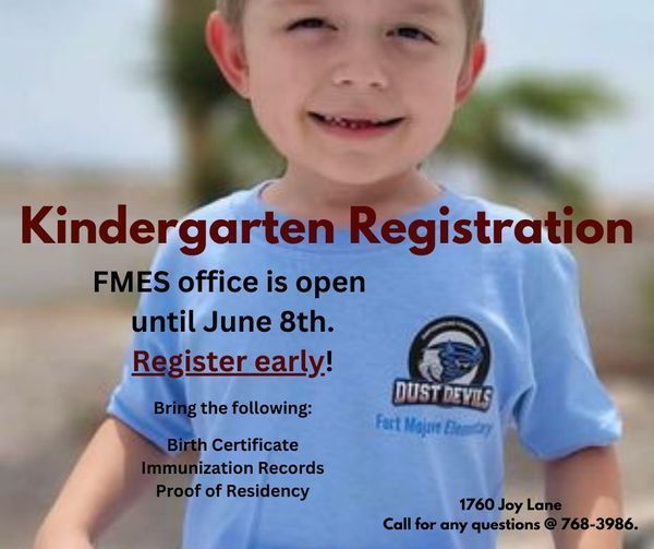 Kindergarten Registration Now Enrolling for 20232024 School Year