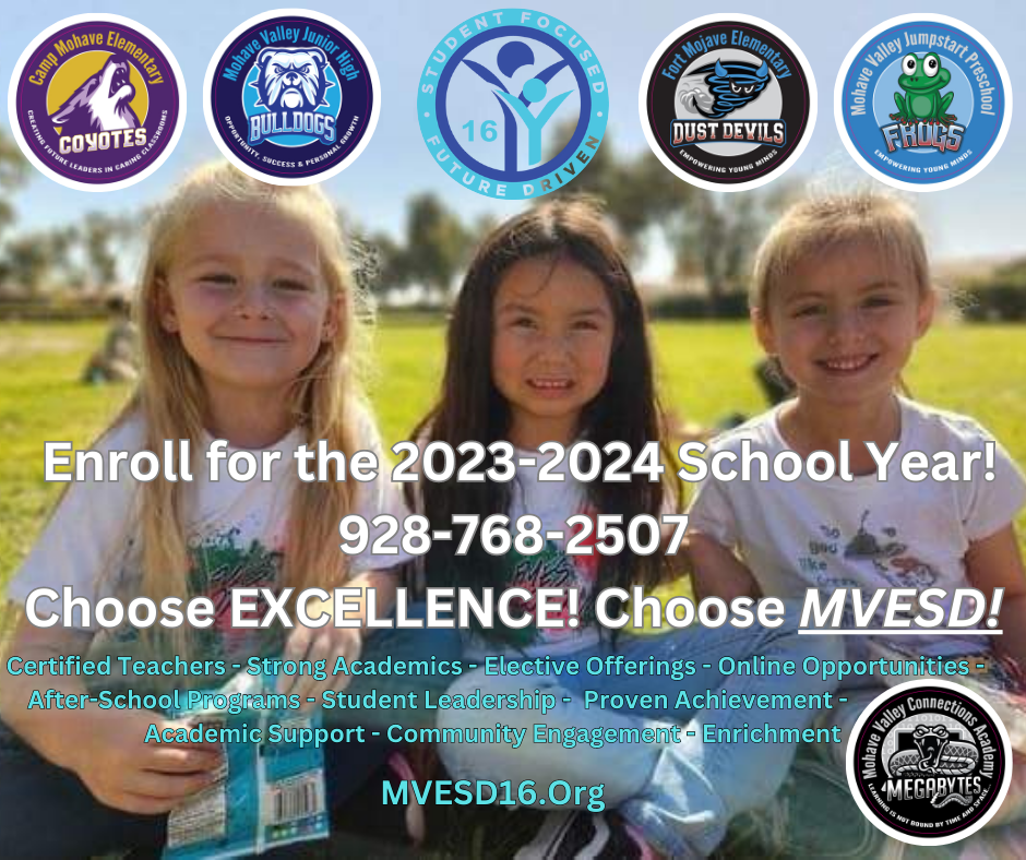 Enroll Today! Mohave Valley School District
