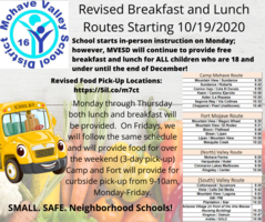 Breakfast and Lunch Food Distribution Starting 10/19